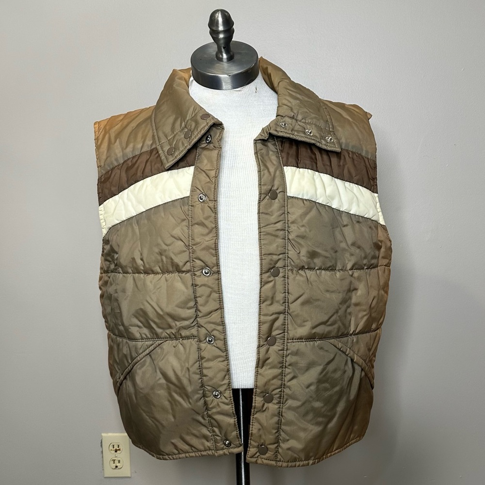 80s Vintage Large Puffer Ski Vest / Jacket ENVOY Malibu Ken ⛷️